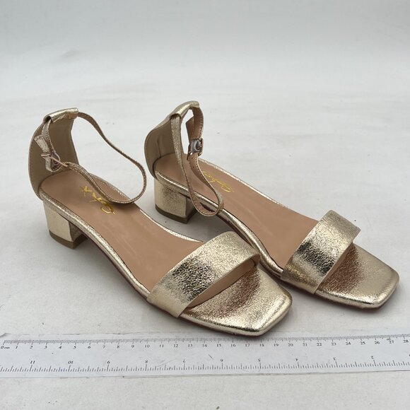 XYD Heels for Women, Open Toe, Ankle Strap, Buckled Low Chunky Block Pumps for W - Picture 3 of 7